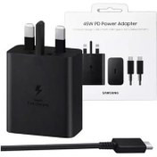 شارژر دیواری 45W NFC اصل سامسونگ مدل TA845 همراه با گارانتی با کابل 2.0m