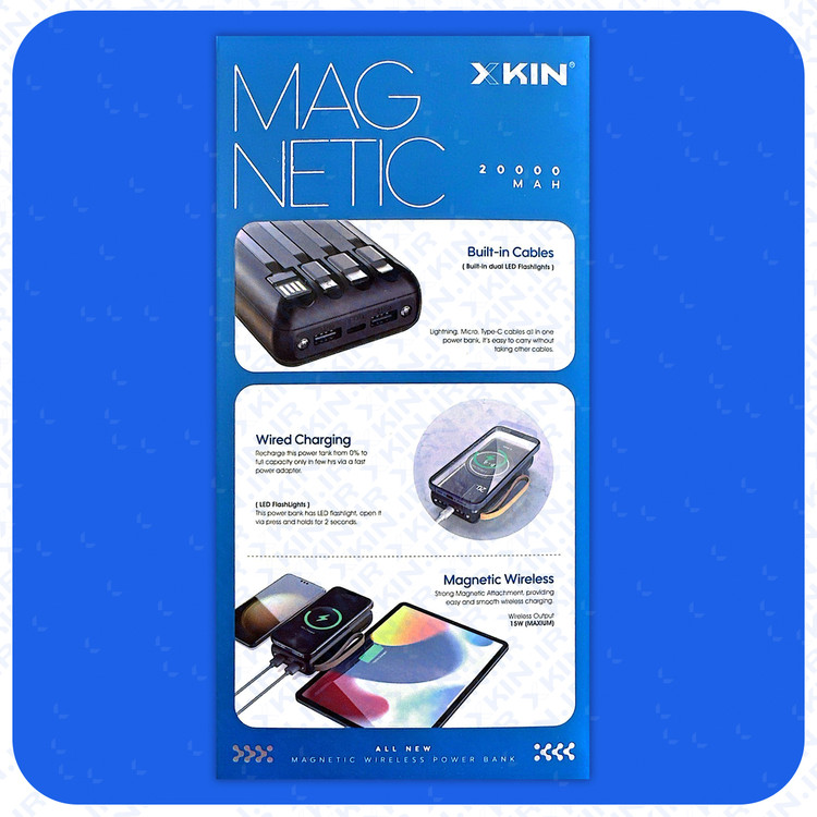 پاوربانک ایکس کین مدل XK-PB610 ظرفیت ۲۰ هزار میلیآمپر وایرلس شارژ