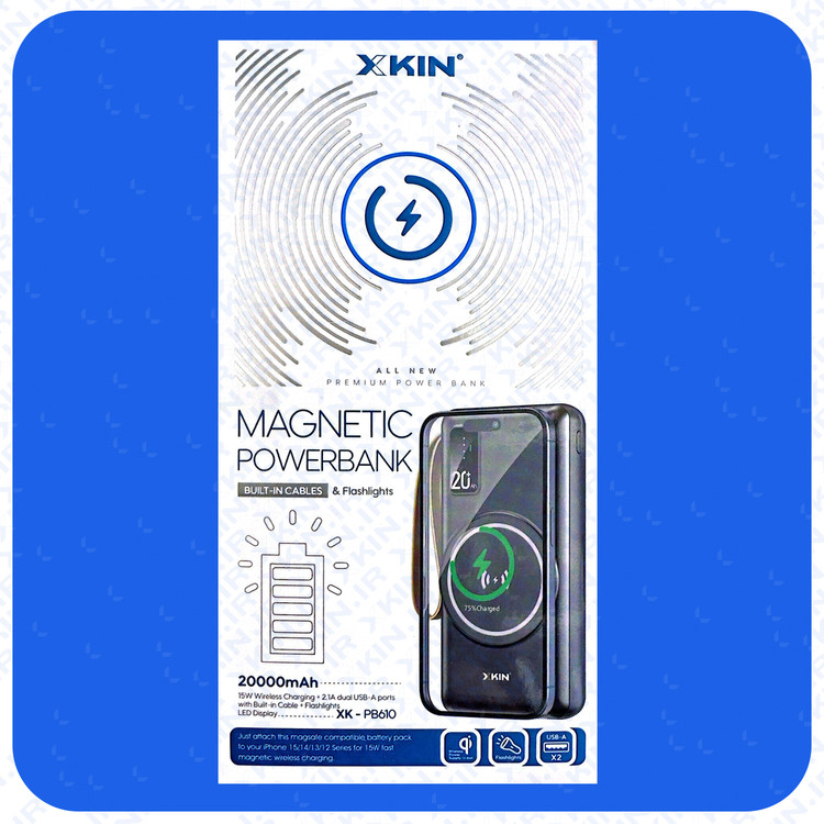 پاوربانک ایکس کین مدل XK-PB610 ظرفیت ۲۰ هزار میلیآمپر وایرلس شارژ