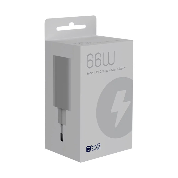 شارژر دیواری داریا مدل DA-P66E05 ظرفیت ۶۶ وات با خروجی USB Type-C