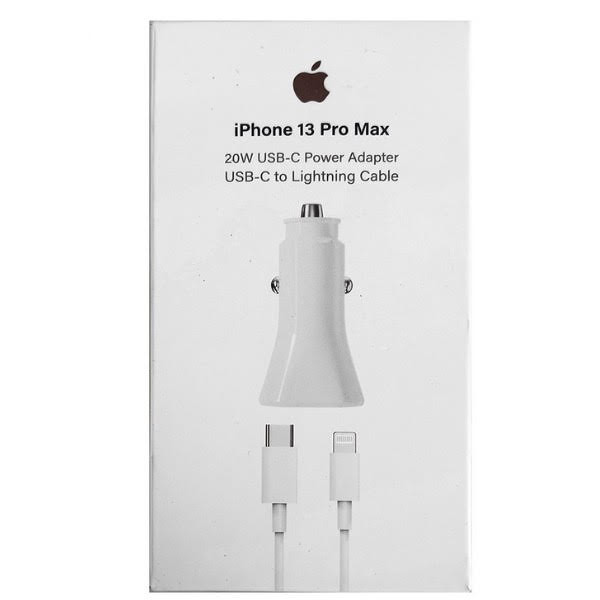 شارژر فندکی اپل مدل IPhone 13 Pro Max ظرفیت 20 وات همراه با کابل شارژر