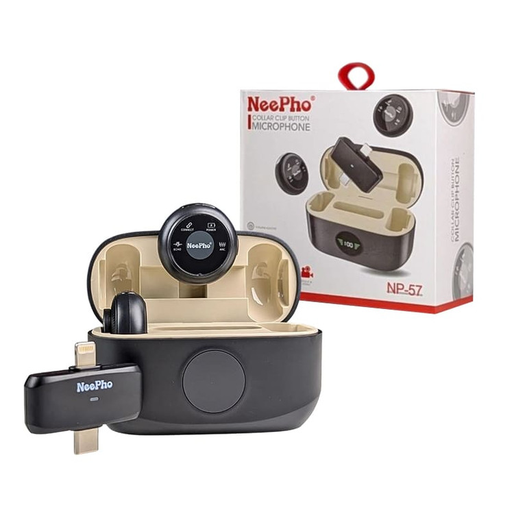 میکروفون یقهای بیسیم Neepho NP-57 دوکاربره